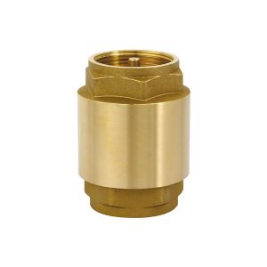 China 1 1 4&quot; 1 1 2&quot; Vertical Brass Non Return Spring Check Valve for Water Supply Pipe System factory