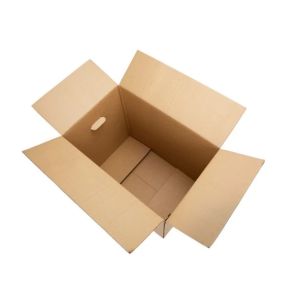 moving brown carton box with handle