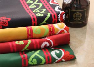 China Customized Green Polyester Printing Fabric For Women Medium Weight factory