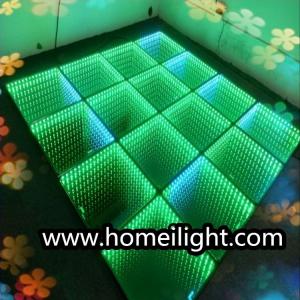 China 3D Magic Stage Effect LED RGB Mirror Dance Floor for Party Nightclub Disco Equipment factory