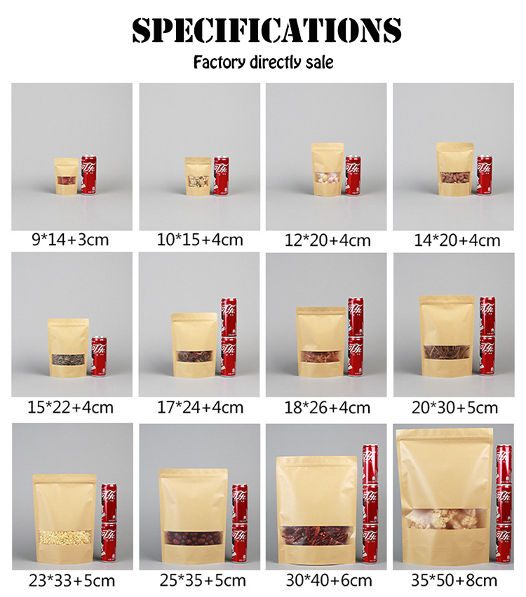 Greaseproof Waterproof Coffee Bean Storage Paper Food Pouches Bag Packaging