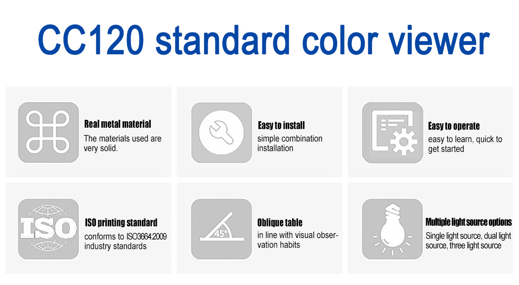 CC120-D Color Viewer Light Table With 3 Drawers D65 D50 TL84 Light Sources