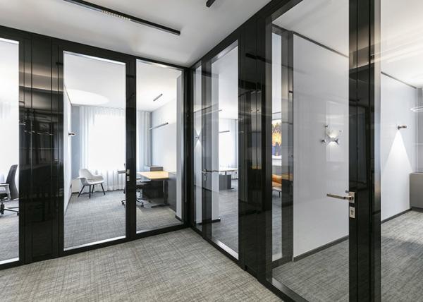wholesale glazed partition wall interior strong Aluminum frame 79mm 90mm 108mm