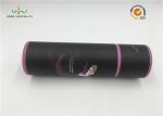 Black Cardboard 4" Diameter Paper Cylinder Container For Candy , Jewelry ,