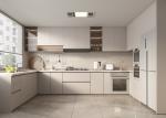 Plywood Board Waterproof White Melamine Kitchen Cabinets Sets For Hotel