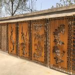 Backyard 35 Inch Laser Cut Metal Fence Panels 0.9m Metal Art Screens