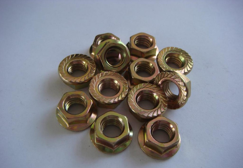 Carbon Steel Galvanized Hex Flange Nut for Heavy Industry according to DIN Standard