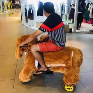 China Hansel shopping mall electric mountable animal plush ride on dogs factory