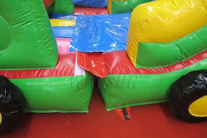 Train Style Inflatable Sports Games , Outdoor Blow Up Obstacle Course