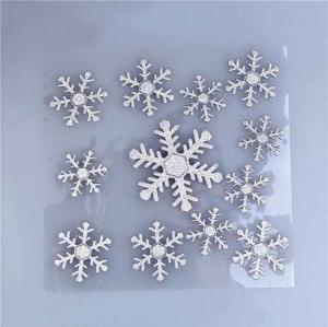 China Kids DIY Christmas Party Crafts Ultrasonic Embossing SnowFlakes Applique Crafts factory