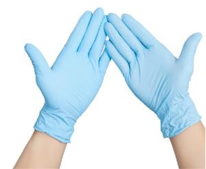 China Acid Alkali Resistant Disposable Medical Nitrile Gloves factory