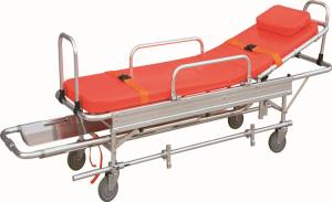 China Aluminum Alloy Foldable Wide-Edge Low-Position Ambulance Stretcher Rescue Trolley factory
