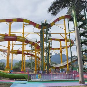 Rainbow Racer Boomerango Space Bowl Fiberglass Water Slide for Amusement Parks