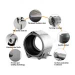 Drain Pipe Repair Clamp 1/2 Inch Pressurised Ss 316 Oil Pipes Bolted Connection