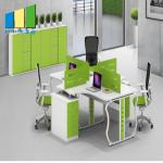 Modern Office Furniture Partitions With Steel Leg / PU Table Surface