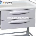 ISO 13485 Two Shelf Medical Trolley Cart Four Steel Pipes