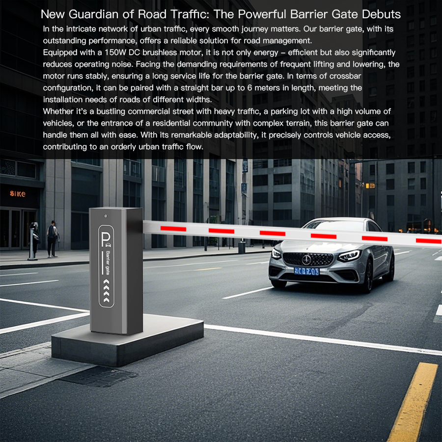 HCW Electronic RFID Car Parking Barrier Gate Road Crash Barrier With LPR System