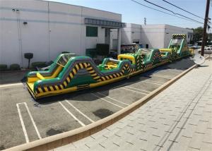 China 90 FT Long Obstacle Course Jumping Castle Crazy Sports Game Puncture Proof factory