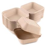 Single Cell Bagasse Lunch Box Disposable Bagasse Food Container 8 Inch