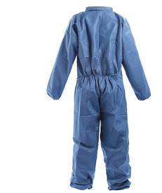 China Dark Blue Disposable Protective Suit Liquid Resistant For Dust Free Workshop factory