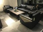 Versatile Office Reception Sofa , Sleek Leather Reception Sofa
