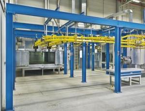 China High Output Spray Coating Line , Thermal Spray Machine Stable Running 2080kg/h factory