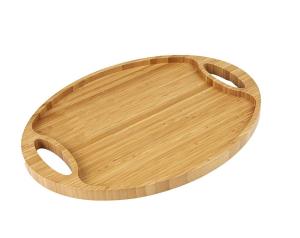 China Promotional Bamboo Serving Tray With Two Stylish Holder Low Thermal Conductivity factory