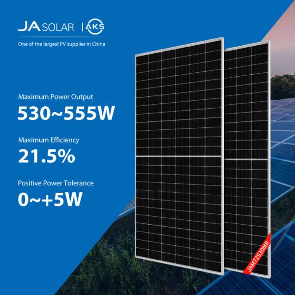 Transparent Monocrystalline Solar Panel JA Solar Panels JAM72S30 530W 535W 540W