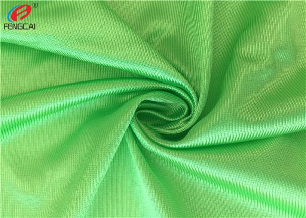 Warp Knitted Polyester Tricot Knit Fabric Shiny Dazzle Fabric For Jerseys Green