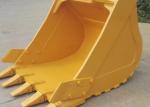 220-1150kg Strength Black / Yellow General Purpose Excavator Buckets With 0.25-1