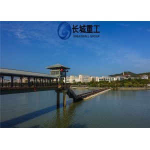 Simple Structure Floating Pontoon Bridge Elegant Appearance Solidly Longevity