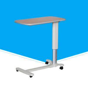 China On Wheels Folding Over Bed Table , Height Adjustable Hospital Bed Table factory