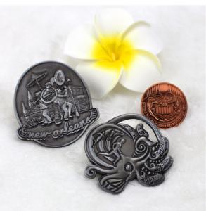 China Polishing Die Casting Antique Lapel Pin Badges For Jackets Clothing factory