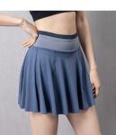 Moisture Wicking Black Workout Skirt Running Skirt Shorts With Phone Pocket 210g