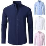 Men′s Shirt Ironing Long Sleeve Stretch Business High-End Men′s Shirt Hot Sale