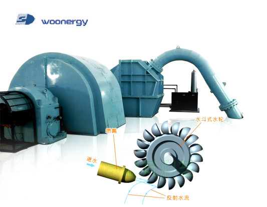 Impulse Turbine Generator For Power Plant / Hydropower Station