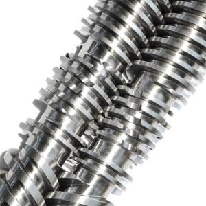 China Conical Twin 2.0-3.0mm Bimetallic Screw Barrel PVC For PVC Plastic Machine factory