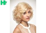 Half Hand Made 14 Inch Short Synthetic Wigs For White Women Heat Resistant