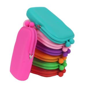 China Multi-Usage Ladies Girls Silicone Jelly Pouch For Card /Coin/ Eye Glass / Makeup , Eco-Friendly factory