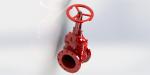 Soft Sealing Rising Stem Gate Valve Vertical Wall Mounted For Fire Fighting