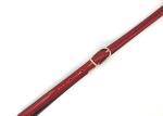 Red 1.5CM Womens Skinny Leather Belt With Gold Buckle