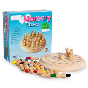 China Multiplayer pine Wooden Memory Chess Set Game Board For Family factory