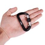 CE Certified D Shape Screw Gate Aluminum Carabiner for Climbing Galvanized