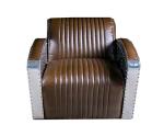 1-2-3 Seater Aviator Sofa Black Club Style Sofa
