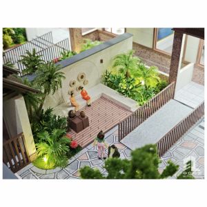 Residential Miniature Architectural Models 1:150 Scale Model Villa