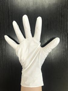 China Latex Free Non Sterile White Nitrile Powder Free Gloves Durable For Mechanic factory