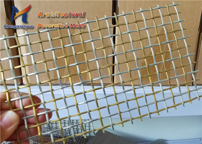 Facades 304 Stainless Steel Mesh Screen 10mm Copper Plating
