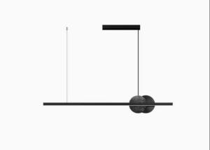 China Restaurant chandelier one word long strip modern simple light luxury minimalist designer marble one word long strip lamp factory