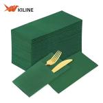 Disposable Party Paper Napkin With Pocket , Folded Guest Hand Towel For