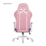 Video Game High Back Gaming Chair White And Blue 350lbs Large Load Capacity